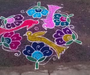 Rangoli: dotted kolam