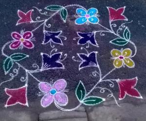 Rangoli: dotted kolam