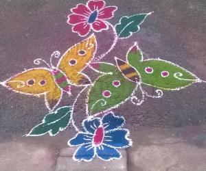 Rangoli: dotted kolam