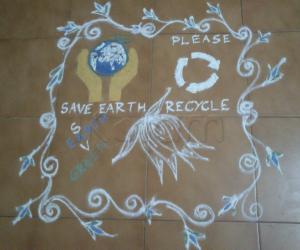 Rangoli: Earth day rangoli 