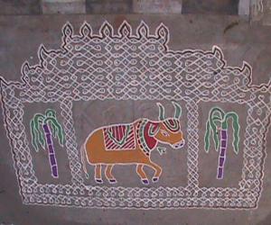 Rangoli: Mattu Pongal Kolam