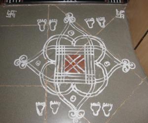 Rangoli: Sri Krishna jayanthi kolam