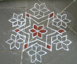 Simple dotted kolam