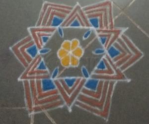Simple star kolam