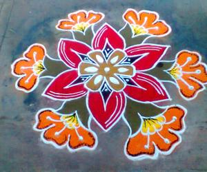 Freehand rangoli