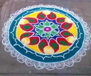Freehand rangoli