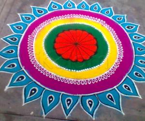 Freehand rangoli