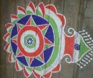 Rangoli: Republic day rangoli