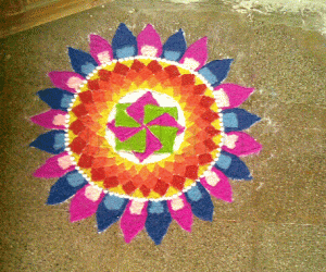 diwali rangoli - 1st rangoli