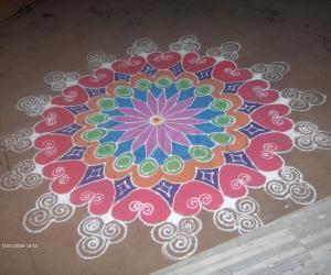 Rangoli: pongal rangoli