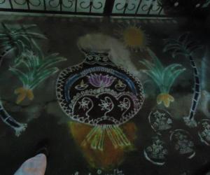 Pongal pot rangoli