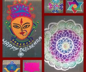 Navratri and Dusshera Rangolis