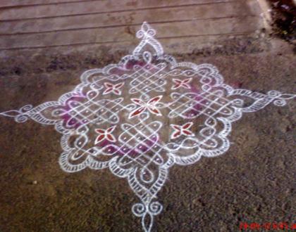 A rangoli on a normal day
