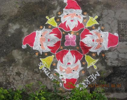 Rangoli: Santa