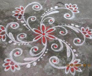 Free hand kolam
