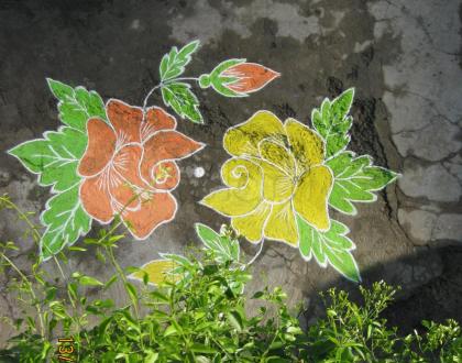 Rangoli: Roses