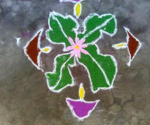 Rangoli: My daughter's. Rangoli