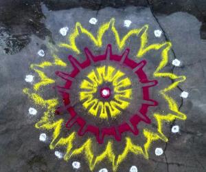 Trial finger kolam