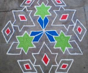 Rangoli: birthday wishes kolam