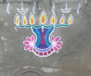 Rangoli: vilaku kolam