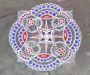 Rangoli: free hand