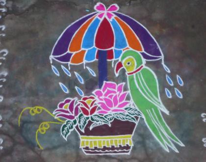 Parrot Kolam