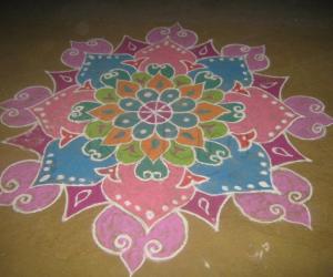 Rangoli: my pongal rangoli