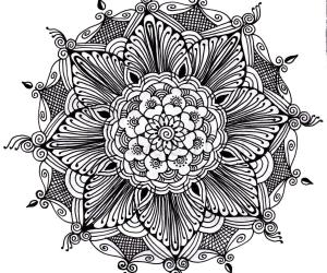 Simple Rangoli Black and white 