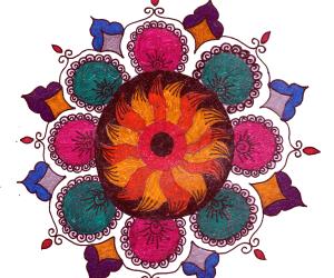 Glitter rangoli