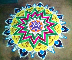 margazhi kolam HAPPY PONGAL 