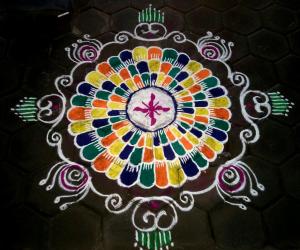 Freehand rangoli