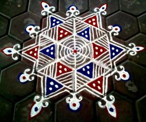 Freehand rangoli