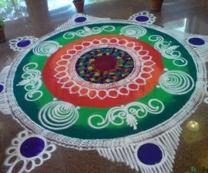 Rangoli: pongal rangoli