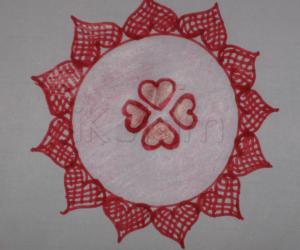 Rangoli: valentines day rangoli