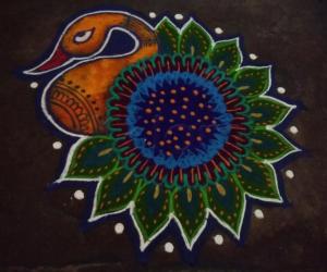 Freehand rangoli