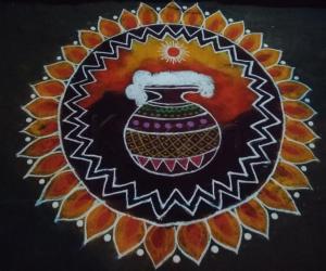 Freehand rangoli