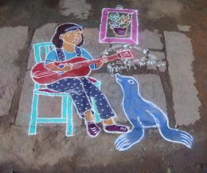 Rangoli: margazhi kolam