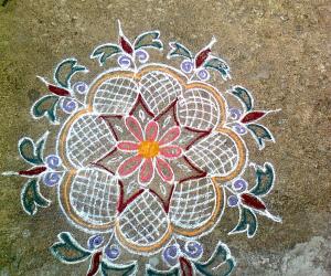 Simple Kolam by my mom