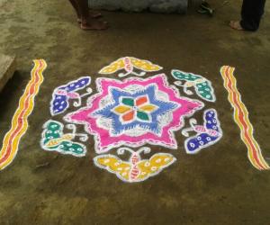 Rangoli: Colourful Butterflies