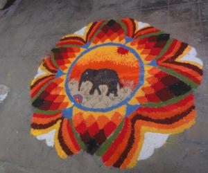 Rangoli: republic day rangoli 2013