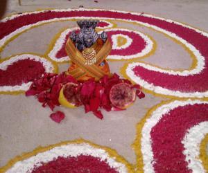 sakthi pooja kolam