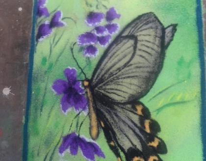 butterfly rangoli