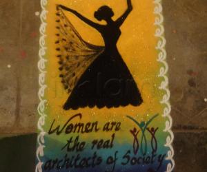 Rangoli: women's Day