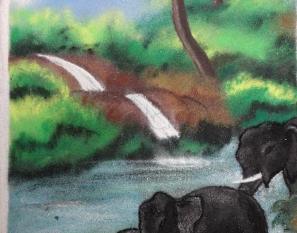 Rangoli: elephant