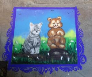 Rangoli: cat
