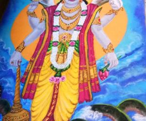 Rangoli: lord narayana