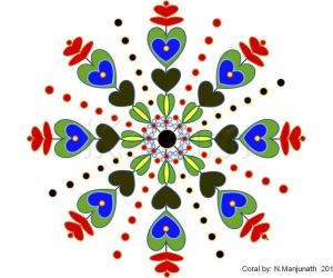 Free hand kolam 