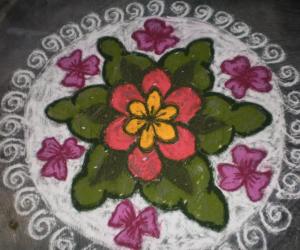 Flower kolam