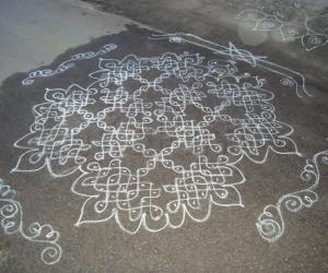 Rangoli: Varalakshmi Vratham kolam