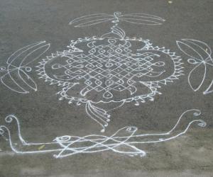 Rangoli: Krishnashtami kolam